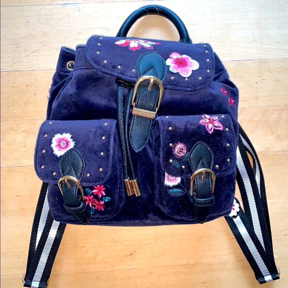 Original Juicy Couture Black Label Mini Backpack Purse Bag